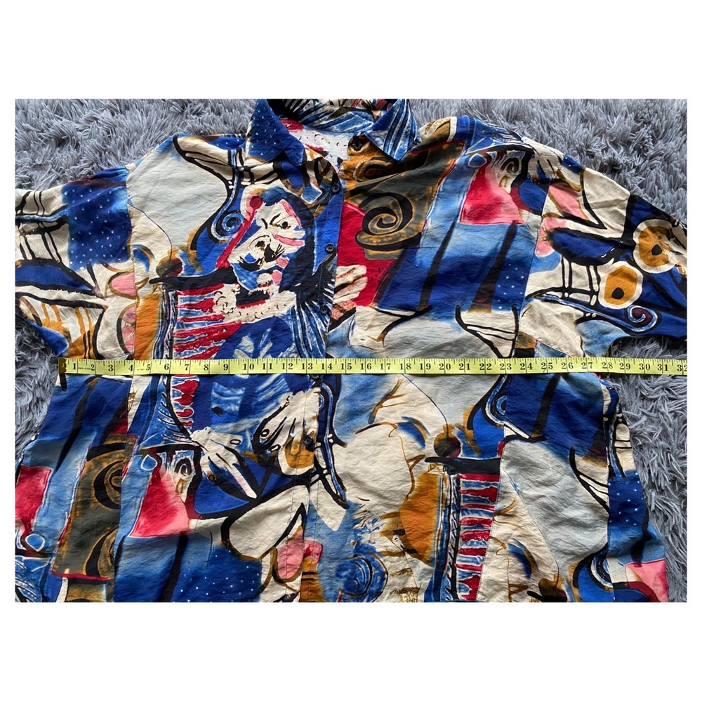 3POTATO button down multicolor blouse - Picture 5 of 9